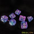 Bescon  New Moonstone Dice Orchid, Polyhedral Dice Set of 7