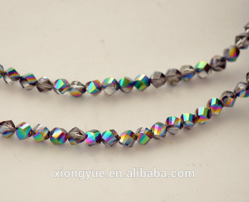 Fancy Glass Facet Cut Holes Beads