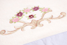 Terry Soft Towels Embroidery & Elegant Silk Patch