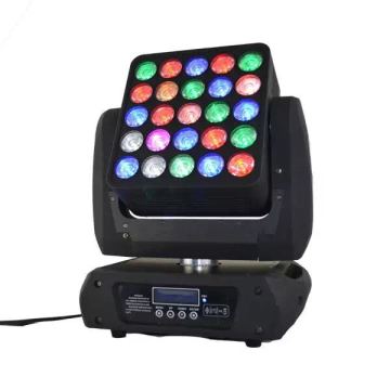 5x5 เมทริกซ์ 25x12W RGBW LED Pixel หัวเคลื่อนที่