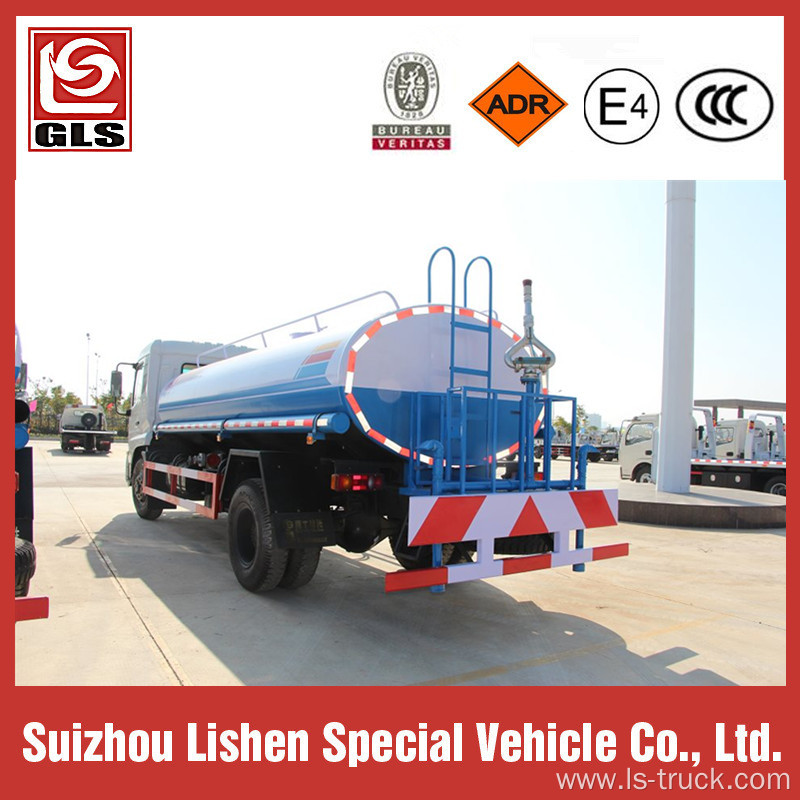 Export 10000L Dongfeng Water Truck 180HP Water Tanker