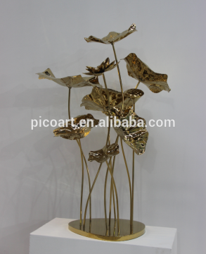 Metal decor home lotus art sculpture new products