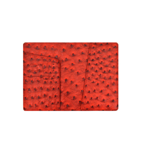 Promotional Travel Document Ostrich Leather Passport Holder