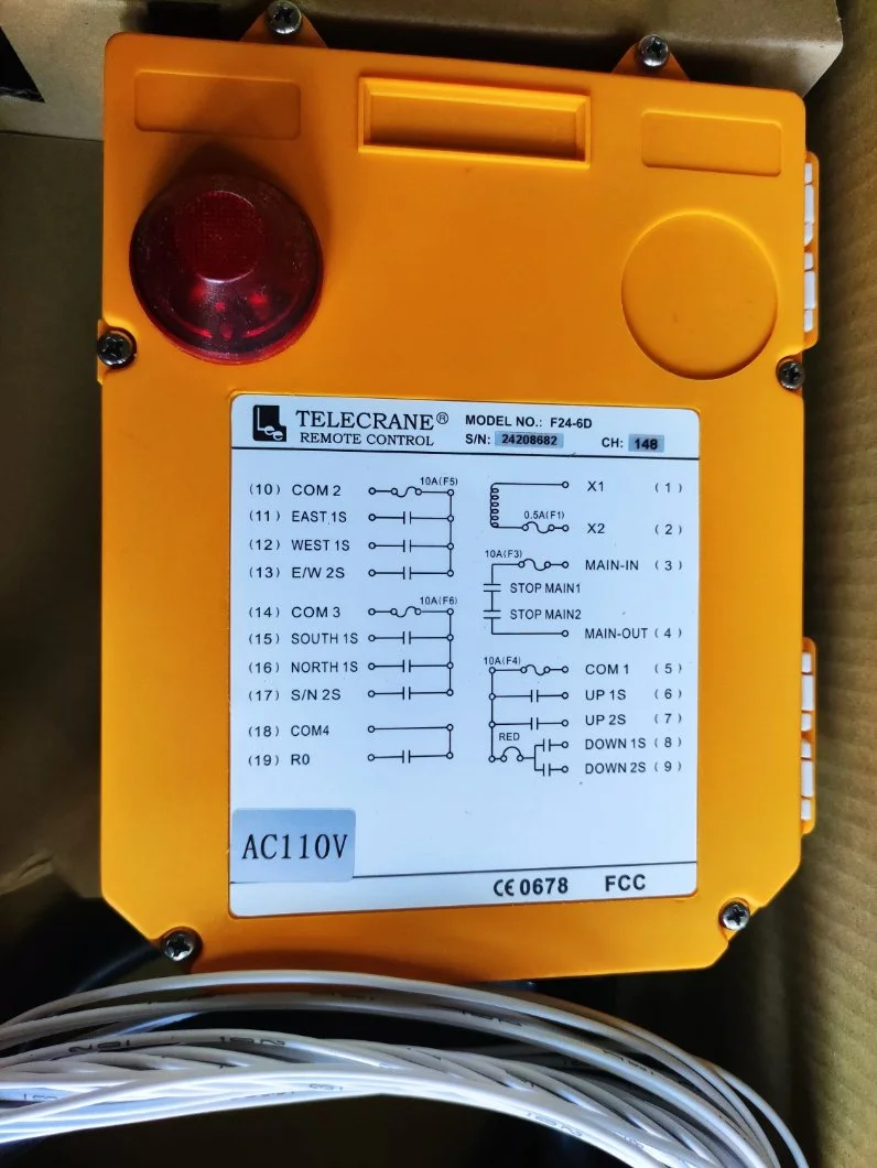 Crane Control System 50-100m 12V Remote Controller F24-6D