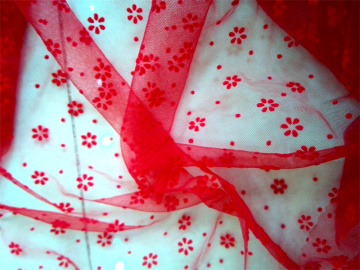 100%Nylon mesh warp knitting fabric flocking