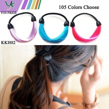 colorful hair extension elastic ponytail