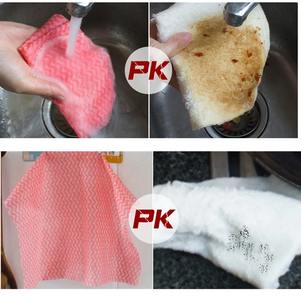 Nh Disposable Household Colorful Cleaning Dish Washing Kitchen Wiping Rag Cloth for Wholesale