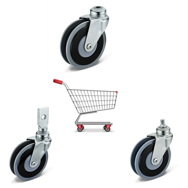 ؛ العجلات الخفيفة مع PP الأبيض ، PU ، المطاط الصلب ، TPR بلاستيك الثابتة العجلة الصغيرة