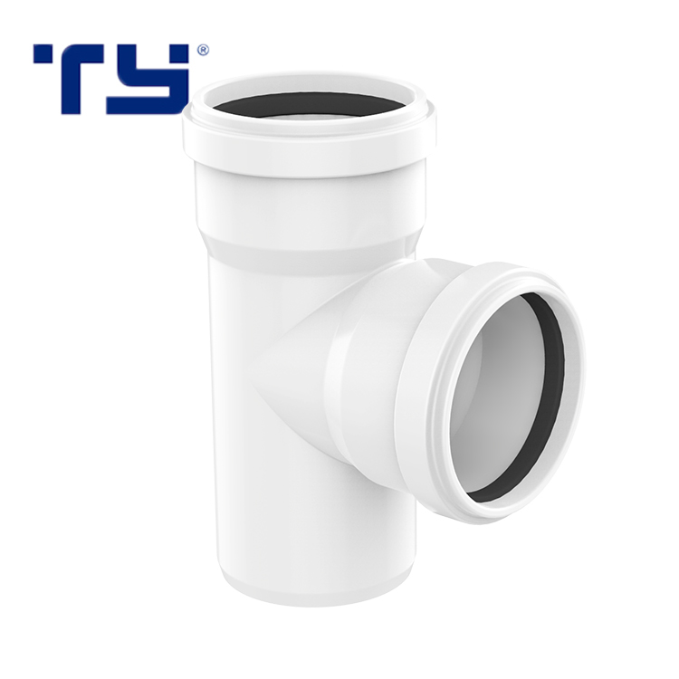 Manufacturer DIN Standard Pipe Fitting PVC Equal Tee Joint PVC For Water Drainage,Equal Diameter Flared Tee