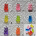 Mode söt harts gummy björn hänge charmar för kvinnor flickor tecknade smycken fynd DIY grossist 10 * 17mm