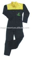 Black Coton Uniform Coverall with Contrast Shoulder