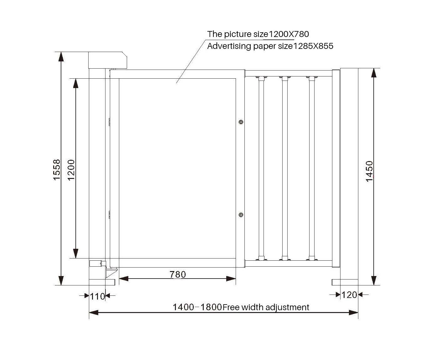 Deper Factory Direct Price PW50 Safety Door Access Out Door Advertising Security Doors