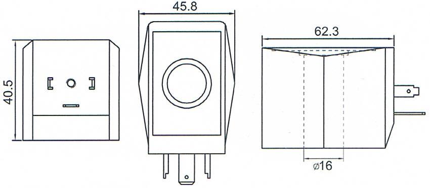 Overall dimension of AB510 CKD Type AB31/41/42 Solenoid Valve Coil