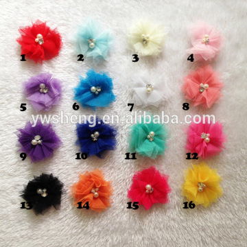 Wholesale Baby Girl Hair Accessory Chiffon flower Child Head Flower No Clip