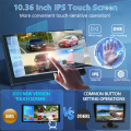 10.36 inch 4 channel vehicle monitor system with 2.5D touch/MP5/Bluetooth/FM /mobile phone interconnection/voice control