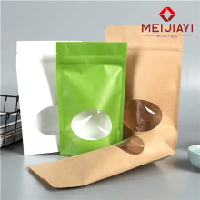 Self sealing packaging bag with skylight