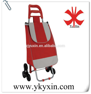 Promotional trolley shopping bags with three wheels/Climbing wheels trolley shopping bag