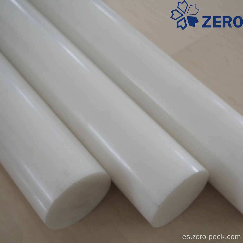 Varilla de acetal de color blanco