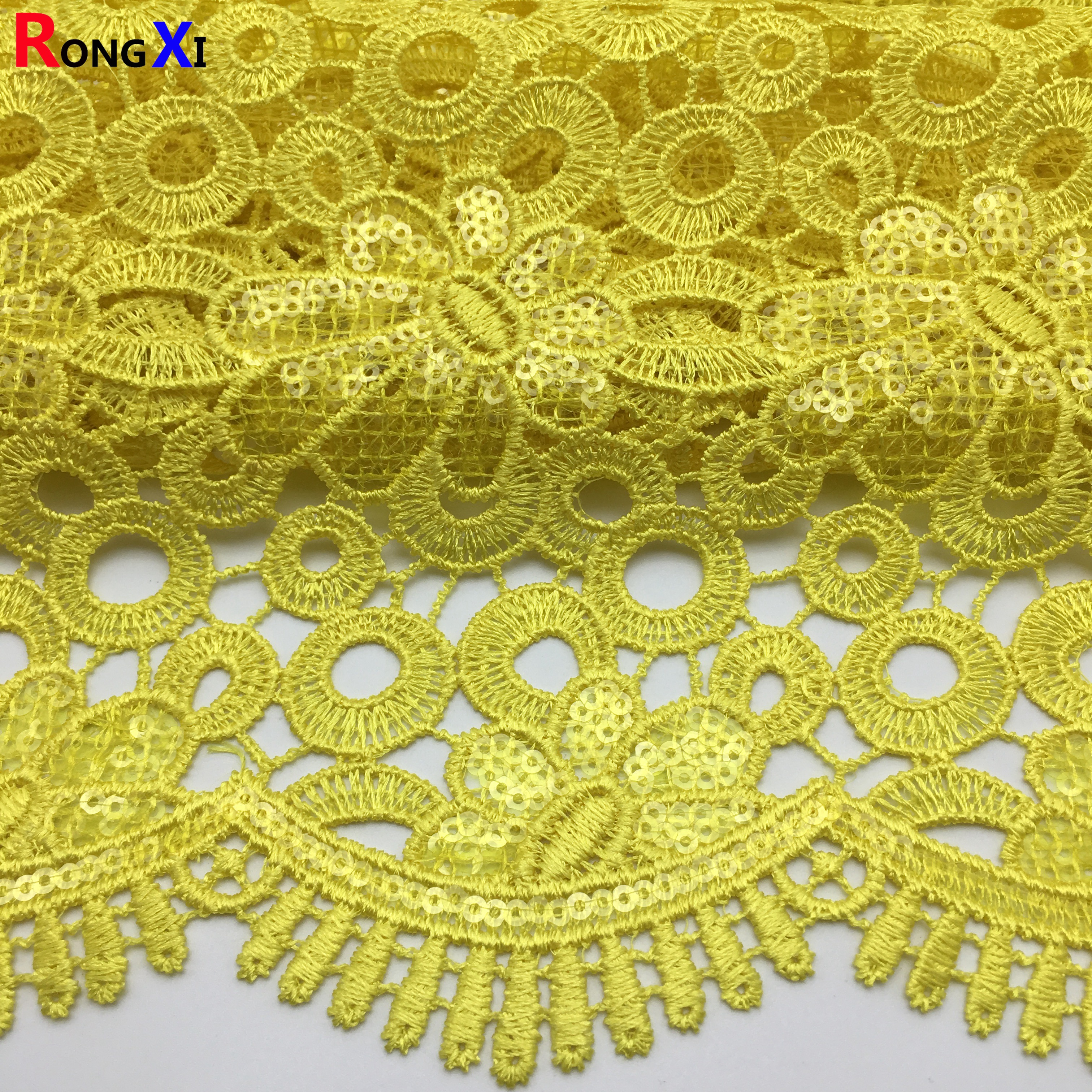 RXF0177 3mm New Design Golden Sequin Fabric With Great Price