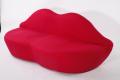 Reka Bentuk Fabrik Bocca Red Lip Sofa untuk Dijual