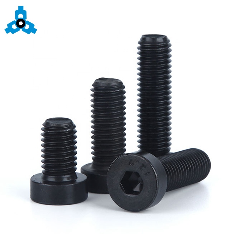 High Strength Alloy Steel Thin Head Black Zinc Low Profile Hex Soctet Cap Screw