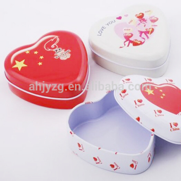 colorful heart shape tin toy box packaging