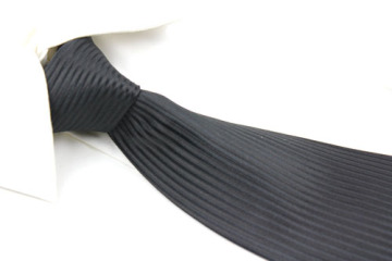 Mens Solid Black Necktie