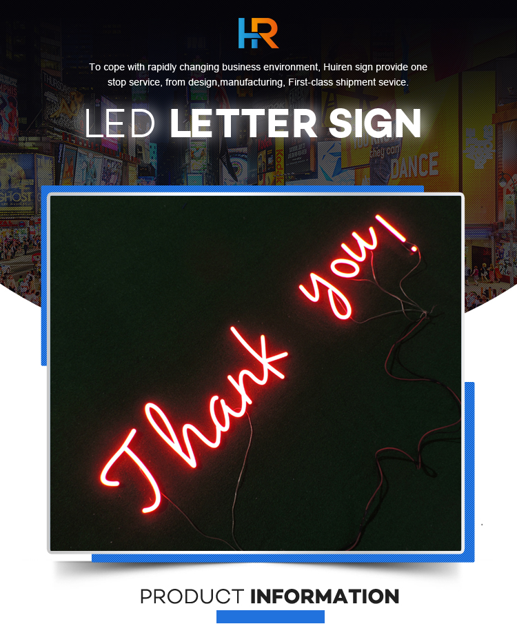 Waterproof high quality outdoor led acrylic lighting neon sign