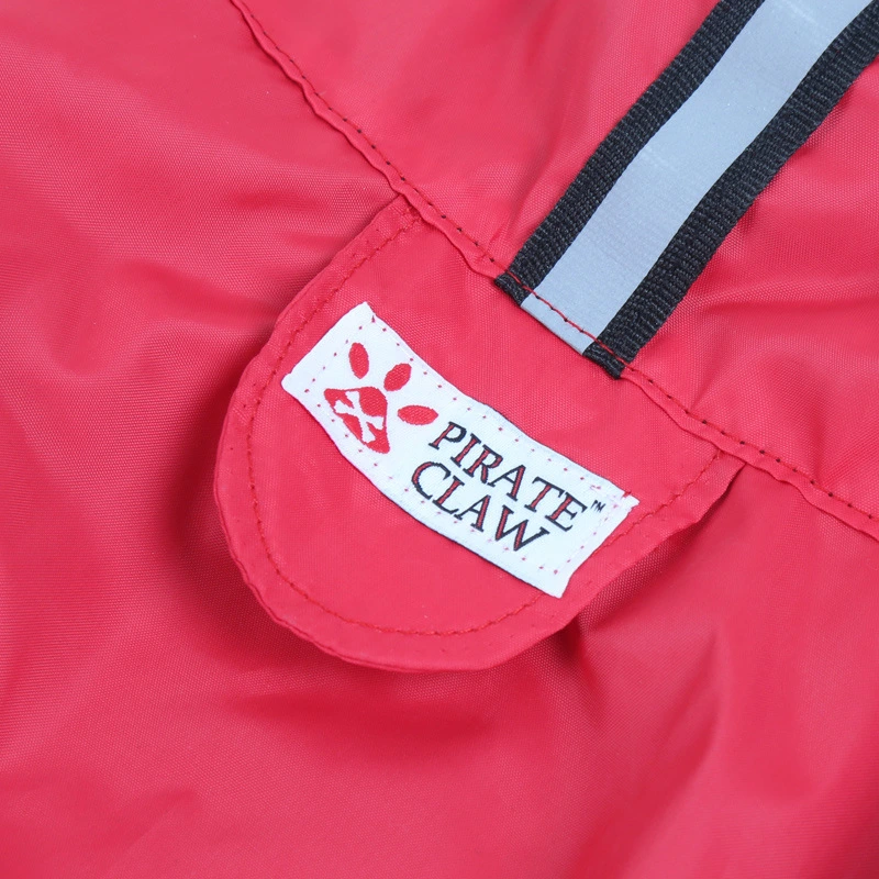 New Dog Raincoat Dog Hooded Double Fluorescent Raincoat Waterproof Pet Raincoat
