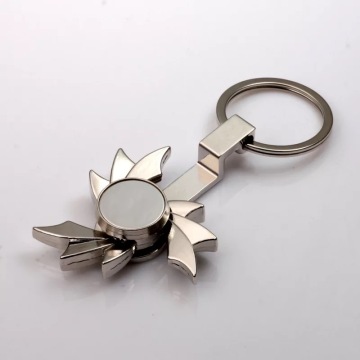 Metal Fidget Mão Spinners com KeyChain