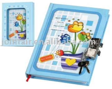 diary in gift box,diary,notebook,lock diary