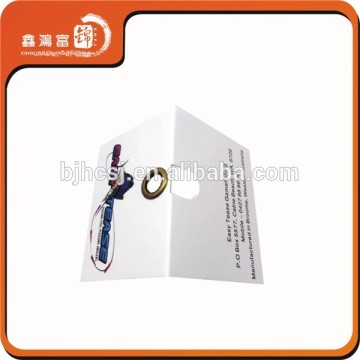 Luxury printing logo customized centre folded tags