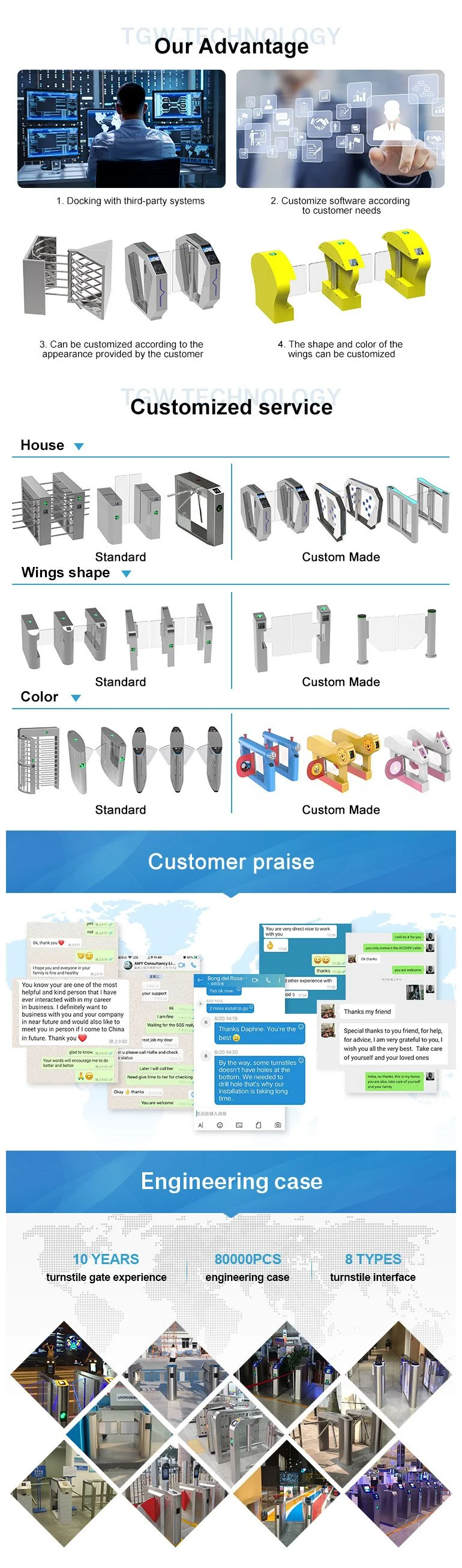 Shenzhen Security Turnstile Flap Gate with Face Recognition