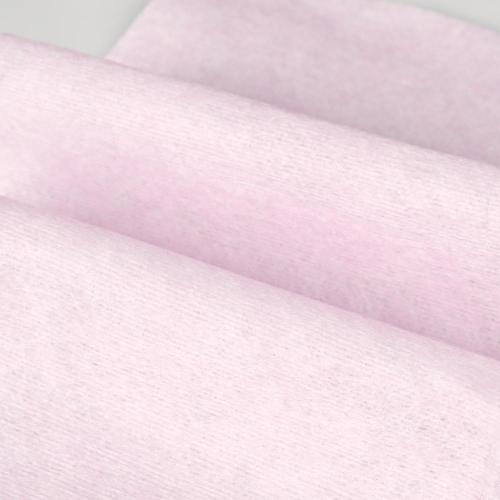 Material miring warna merah muda spunalce nonwoven untuk tisu