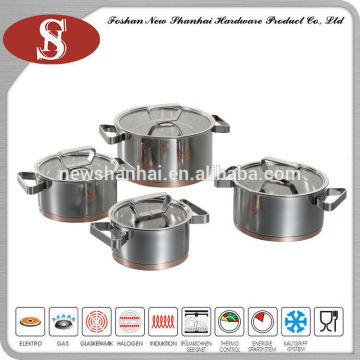 8Pcs copper bottom camping outdoor cookware