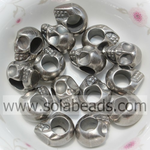 Vente chaude 9 * 13MM forme de crâne perles acryliques en cristal acrylique