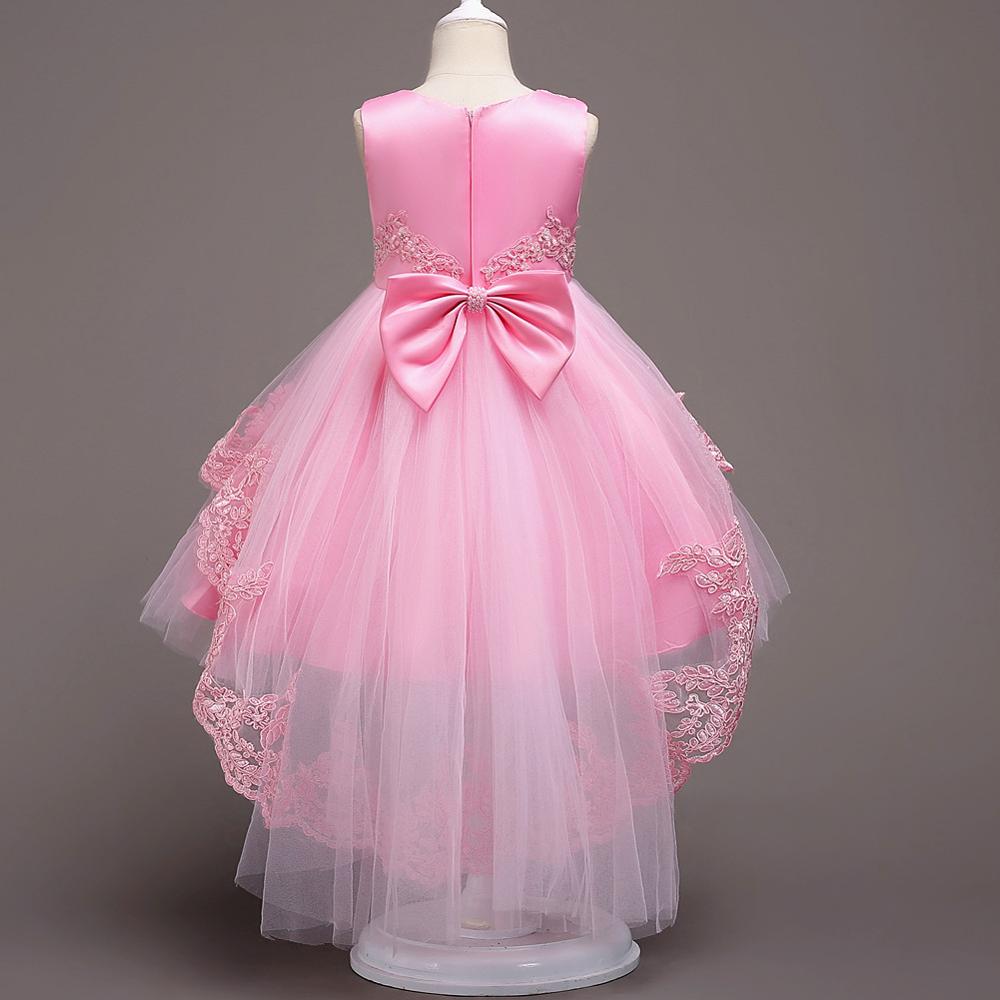 Hot Selling Wholesale Children Kids Girls Boutique Clothing flower Bowknot Girls party dresses