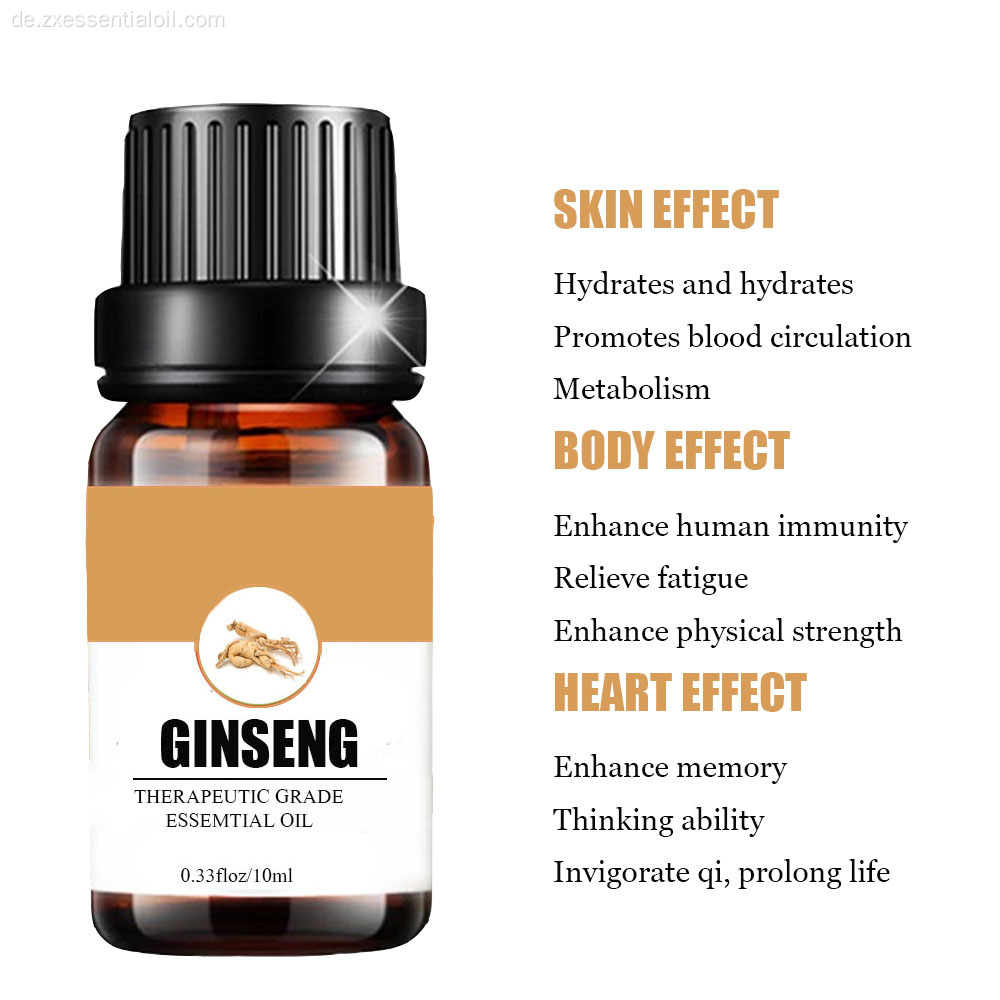 Kräutermedizin Ginseng ätherisches Öl 100% rein