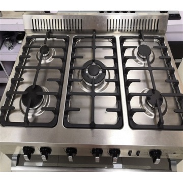 Equipo de cocina occidental Rango de acero inoxidable Horne de gas