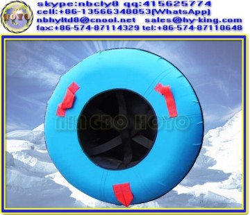 Blue rubber inner tube sled , inflatable inner tubing snow , rubber snow inner tube