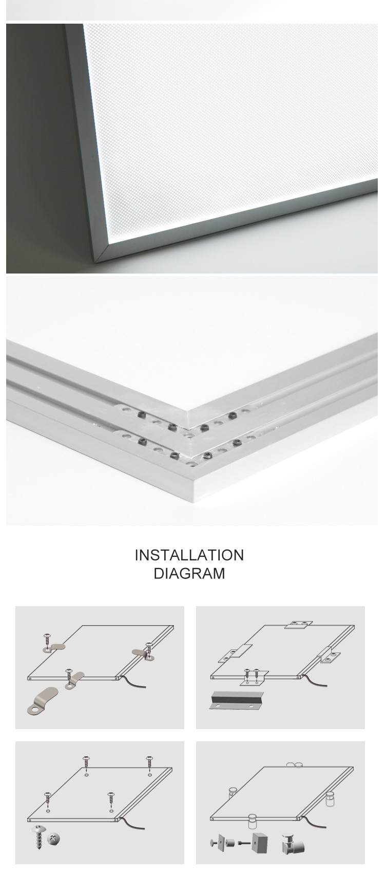 Custom Hospital Aluminium Downlight Led Panel Backlight Home Flex