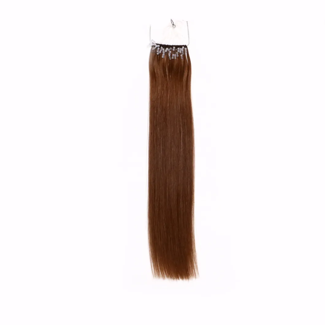 Virgin Brazilian Human Hair Natural Look Knot Thread Hair Extension Easy Pull Style Hair