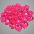 Valentine jantung akrilik dekoratif permata