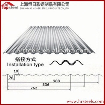 New Style and Best Selling galvanized corrugated roofing sheet/steel roofing sheet weight of gi sheet