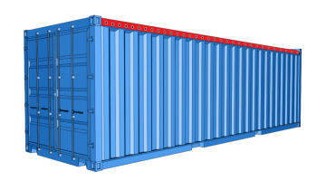 Lightweight open top container cover tarpaulin