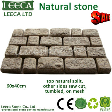 Tumbled interlocking paving stone