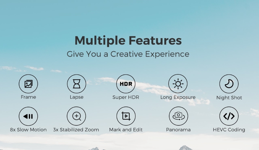 Have Stock Original FIMI PALM 4K HD Handheld Gimbal Camera with 3xzoom and 8x slow motion night shot and Panorama