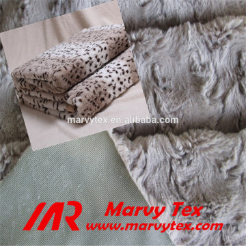 PV Plush fabric faux fur fabric for fleece blanket