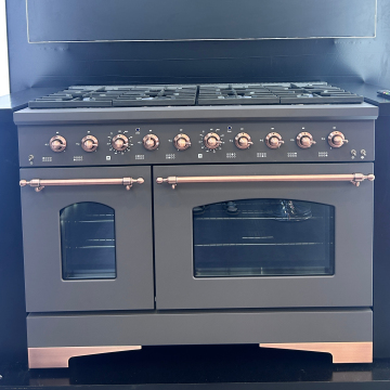 48-inch Professional Gas Range with Oven and Grill - Freestanding Home and Commercial Kitchen Use with Convection Feature and Installation Included