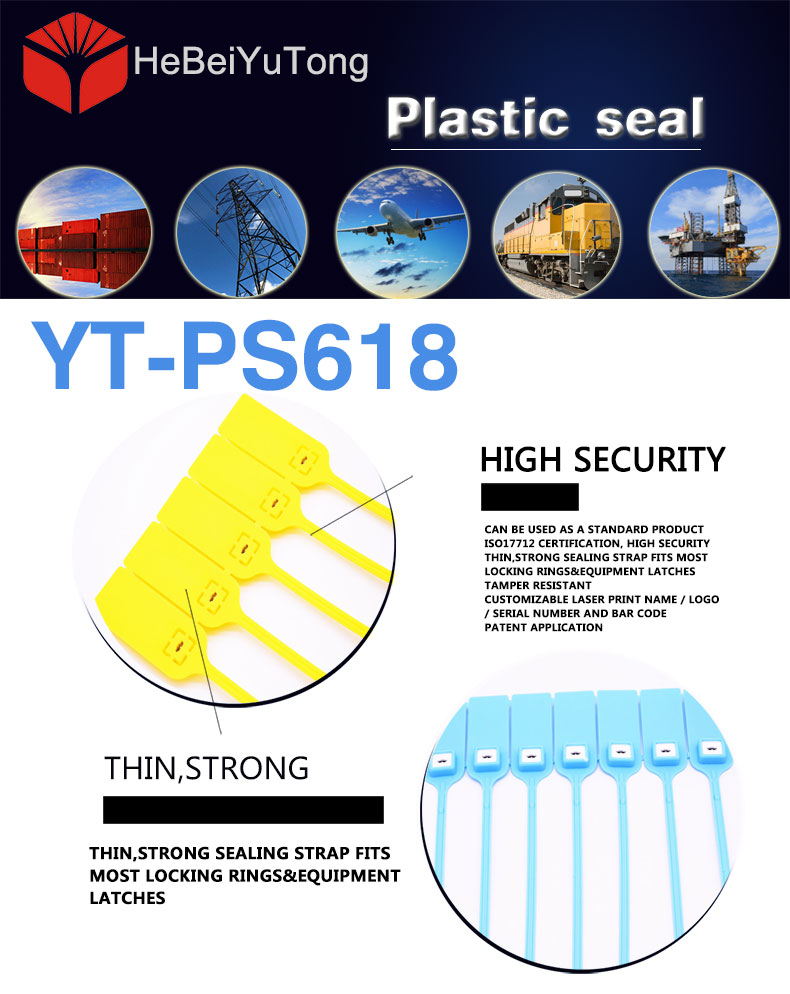 High quality plastic seals with custom number YT-PS618